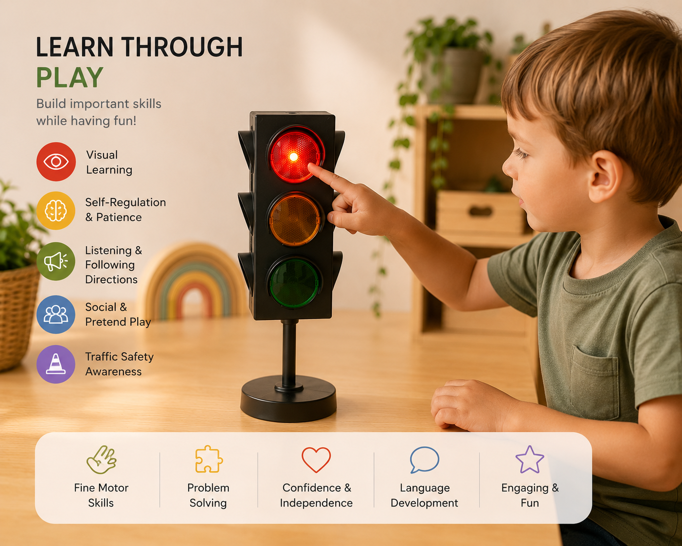 π¦ Educational Traffic Light with LED Lights