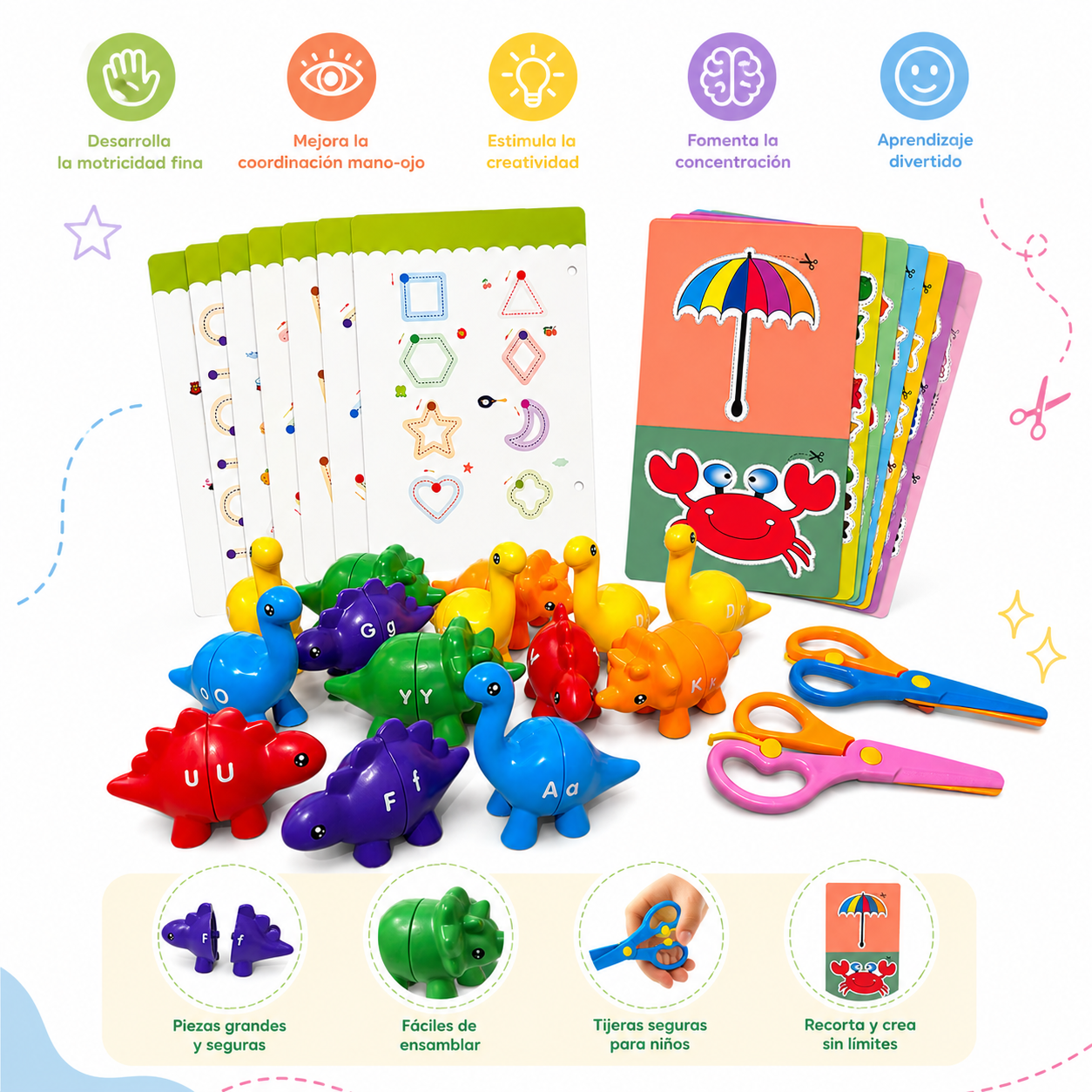 Cut, Trace & Learn Dino Set