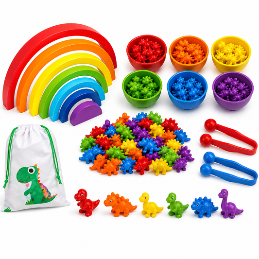 Rainbow Dino Sorting Kit