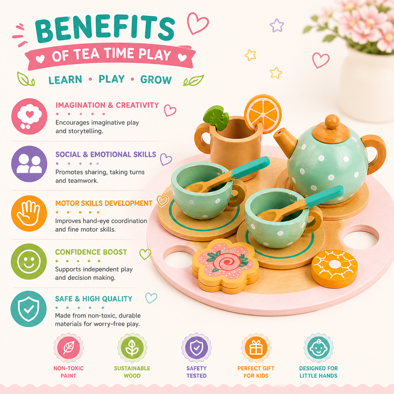 Pretend Play Tea Set