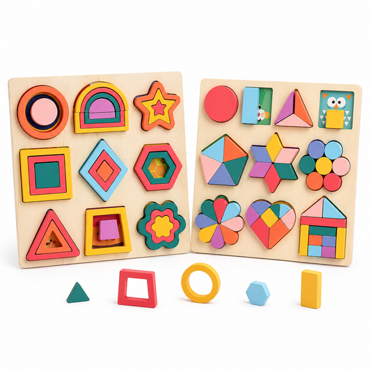 Shape & Color Puzzle Board – Early Learning Kit