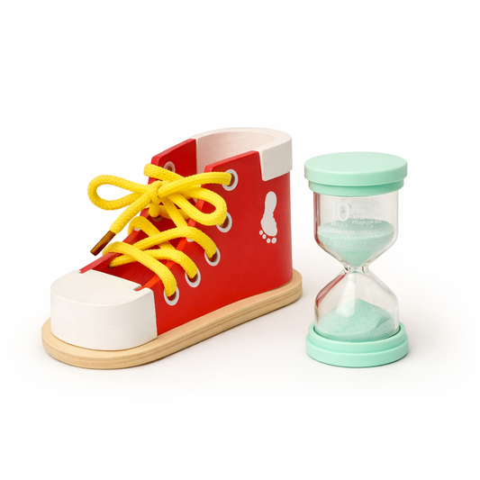 Wooden Lacing Shoe Toy
